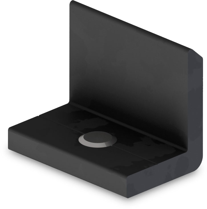 K2 InsertionRail EndStop, anodisé noir - photo produit
