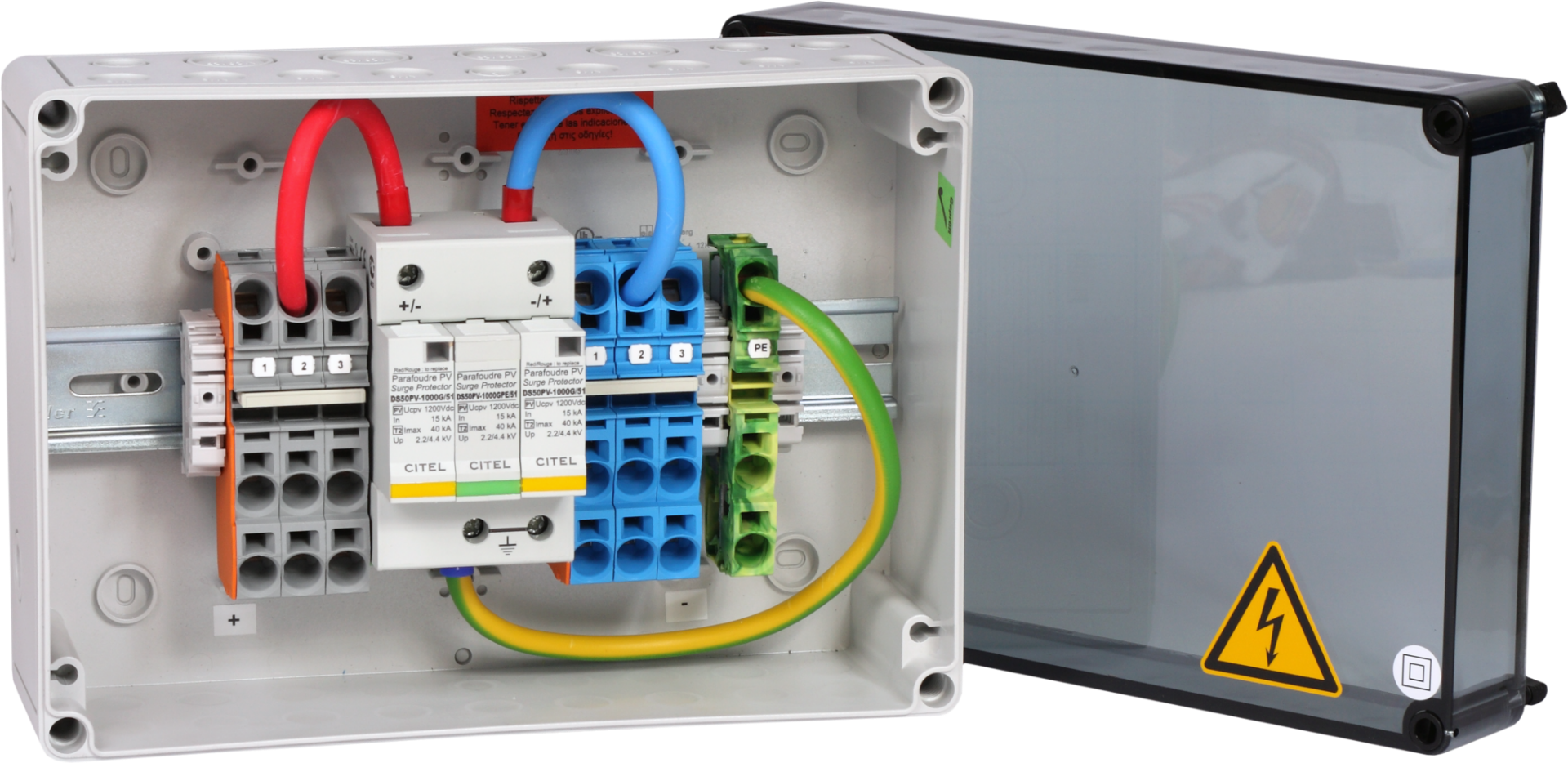 Citel PV-Connection Box with Type 2 SPD (GAK1.K6x16.K2x16.51-1) - photo produit