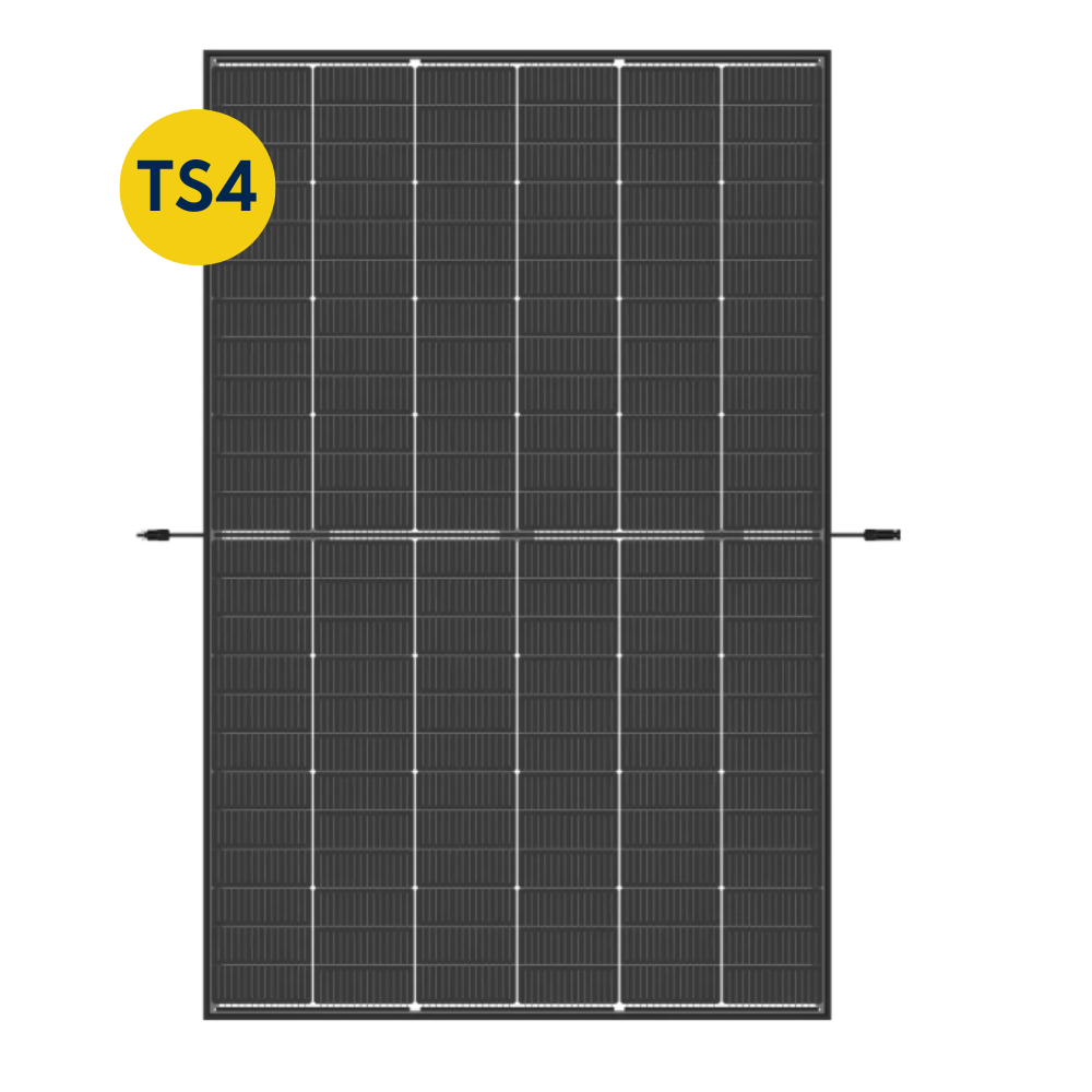 Trina Vertex S+ N-Type Dual Glass 450W - Triple-Cut 1500V Cadre Noir Panneau Solaire TS4 - photo produit