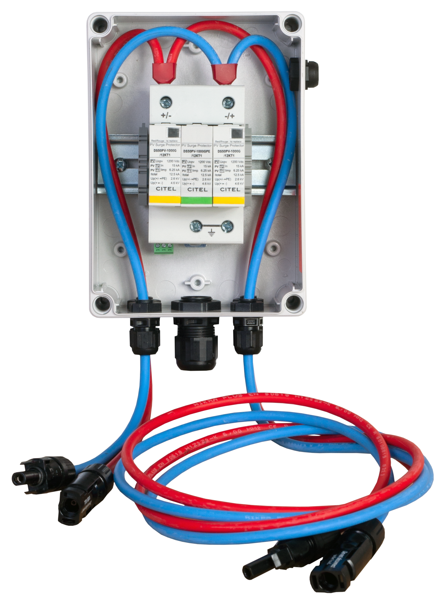 Citel PV-String Connection Box with Type 2 SPD (CiPlug1-51-1) - photo produit