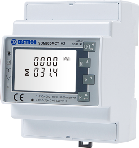 Compteur intelligent Growatt TPM-CT-E EU (SDM630) triphasé - pour TC externes - photo produit