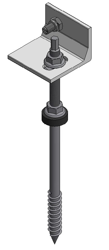 Van Valk Acier inoxydable. Boulon M10x250 mm + adaptateur en L - photo produit