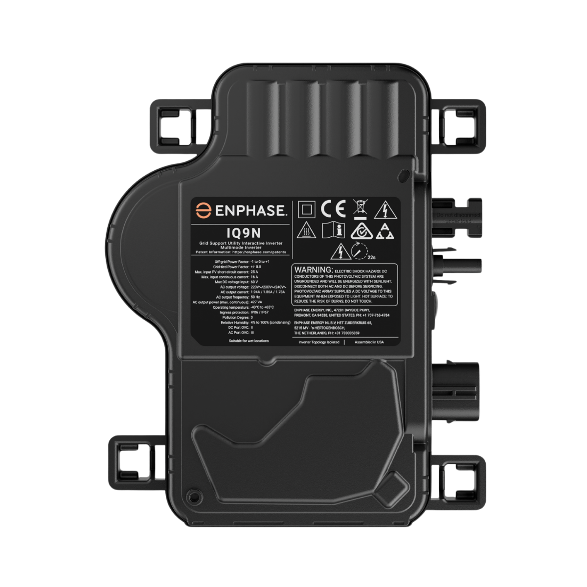 Micro-onduleur Enphase IQ9N - 427VA - Connecteur MC4 - photo produit