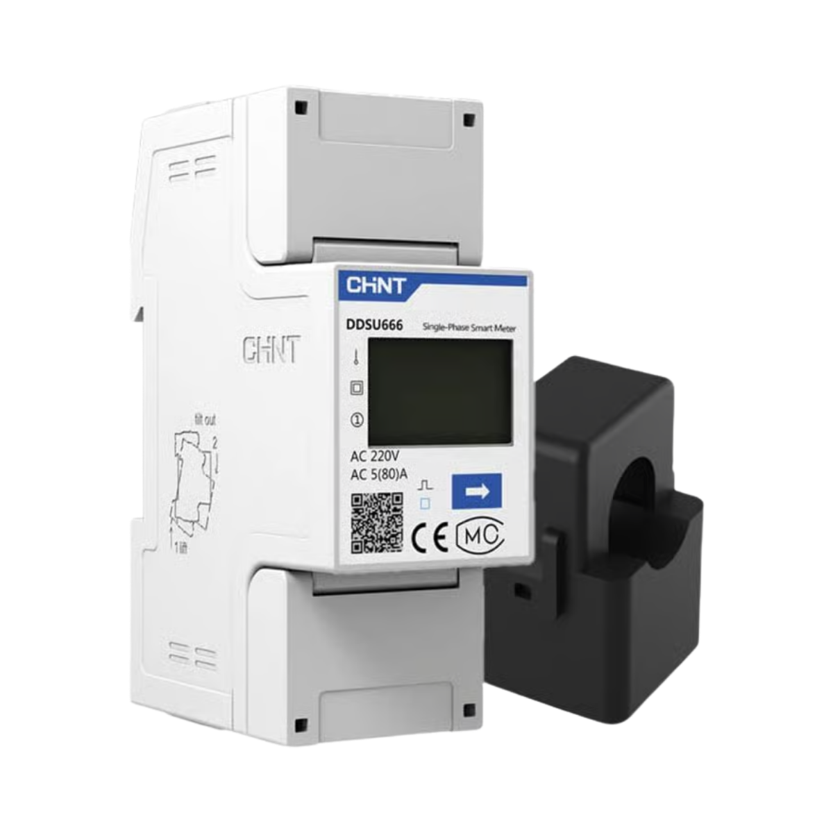 Hoymiles DDSU666 (100A) Smart Meter Monophasé - incl. 1x CT 100A - photo produit