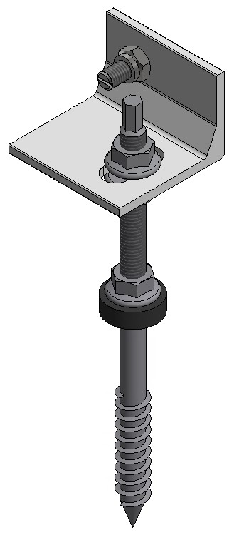 Van Valk Acier inoxydable. Boulon M10x200 mm + adaptateur en L - photo produit
