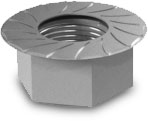 Self-locking hexagon nut serration M8 - photo produit