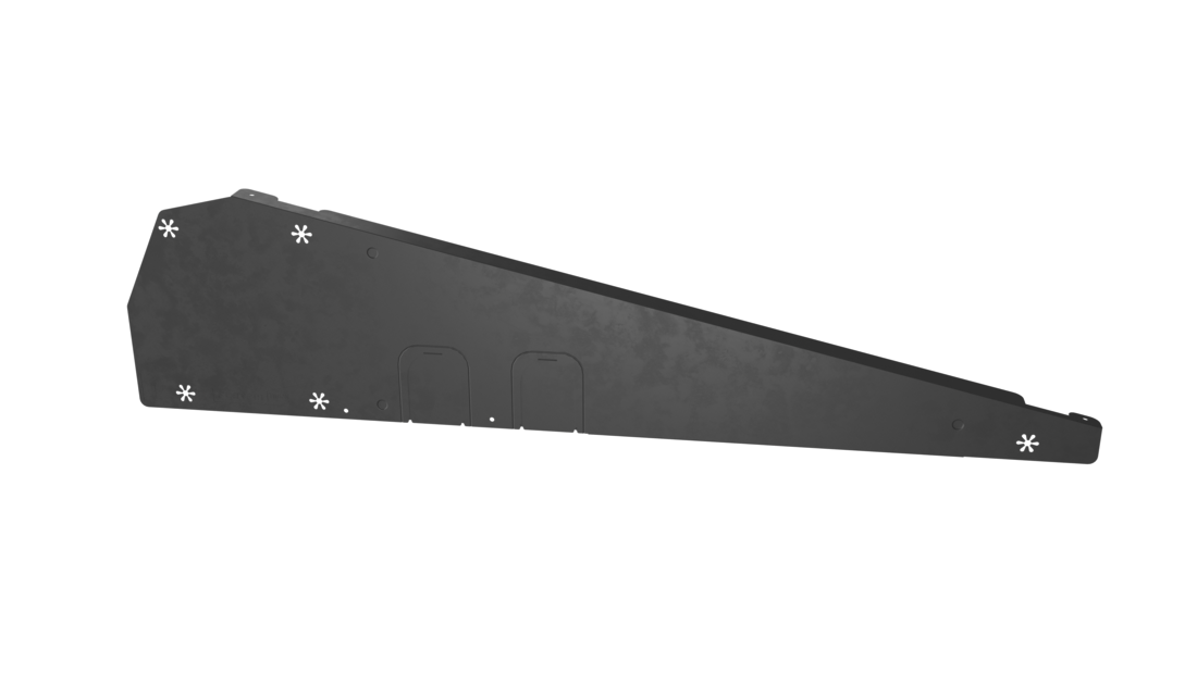 Enstall Déflecteur de vent FlatFix Fusion gauche noir (profil de base 1030mm – 1077mm) - photo produit