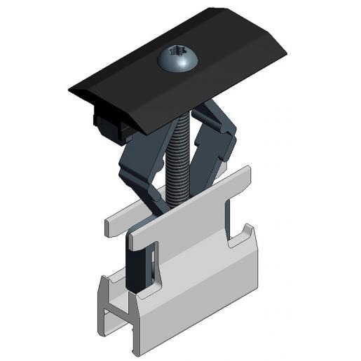 Van Valk Pince interm. Alu. profil Alu. 28-50 -Noir - photo produit